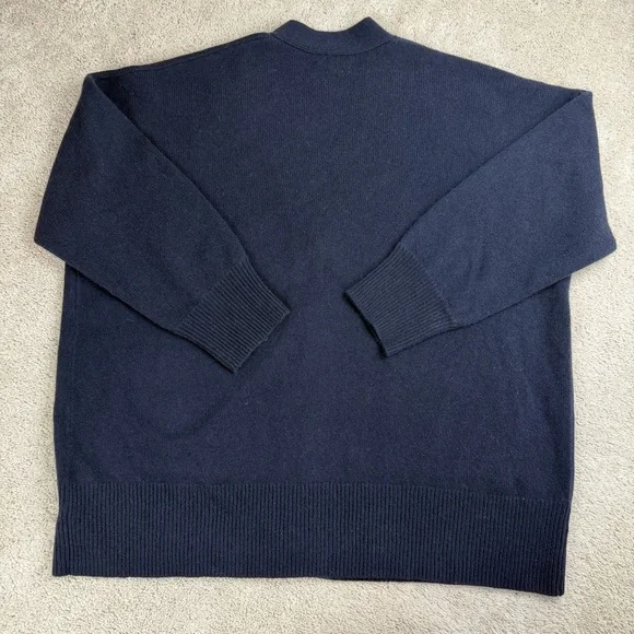 Madewell (Re)sourced Cashmere Oversized Cardigan Sweater Midnight Blue Size XL - Picture 10 of 14